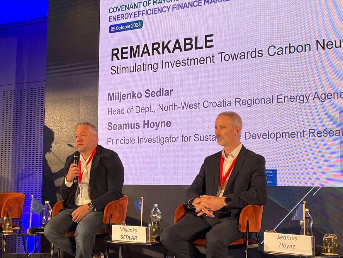 REMARKABLE Climate Leaders shine: Notable contributions from Seamus Hoyne and Miljenko Sedlar at the Covenant of Mayors Investment Forum 2023