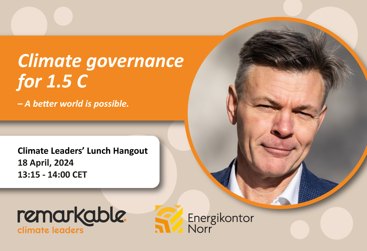 Digital lunch on Climate Governance for 1.5°C